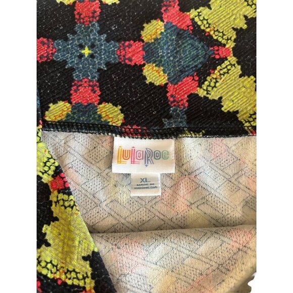 LuLaRoe Cassie Women's A-Line Green & Black Skirt - Picture 3 of 6